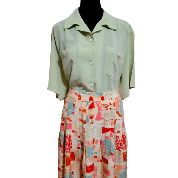 august silk Dresses & Skirts - AUGUST SILK Women's 2 pc Blouse and Skirt XL